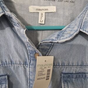 Maurices Light Blue Denim Dress